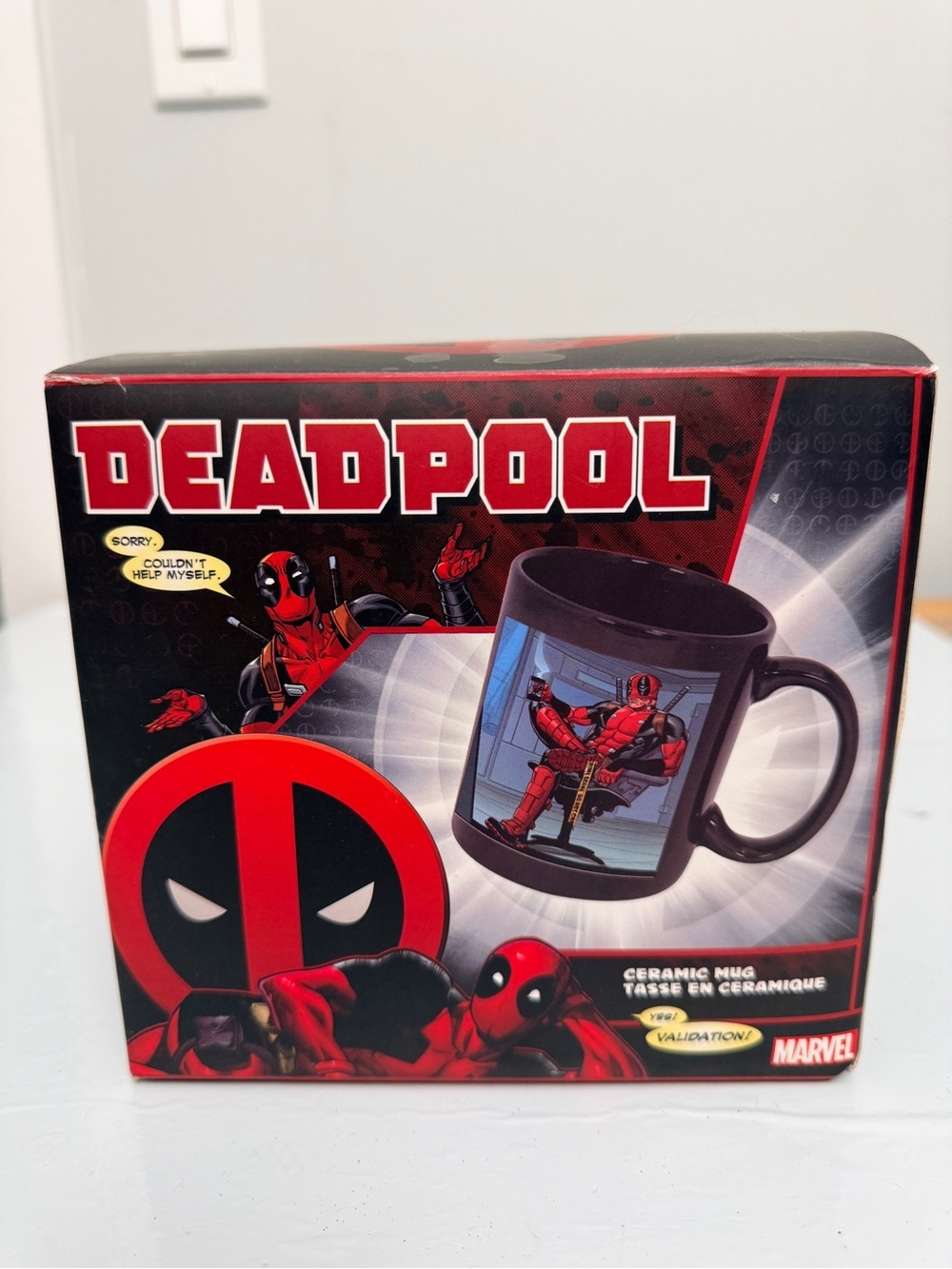 Marvel Deadpool Ceramic Coffee Mug CultureFly New in Box Chimichangas Comic Art